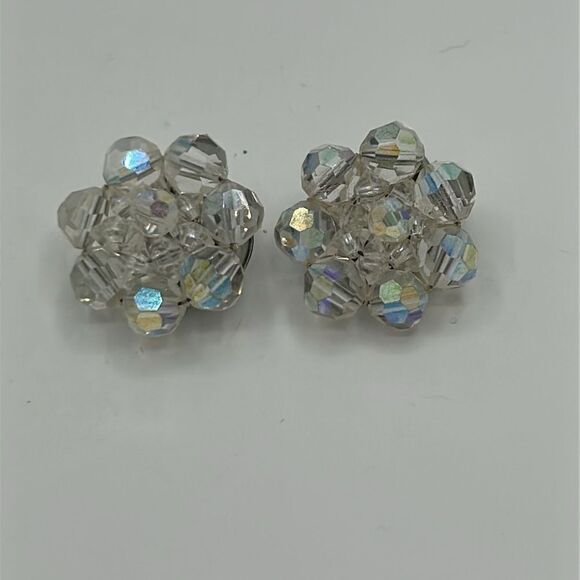 Vintage Earrings – Clip-On Neutral Glam AB Nature - Picture 9 of 14